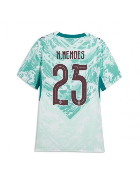 Billige Portugal Nuno Mendes #25 Bortedrakt Dame VM 2026 Kortermet Billige Portugal Nuno Mendes #25 Bortedrakt Dame VM 2026 Kortermet